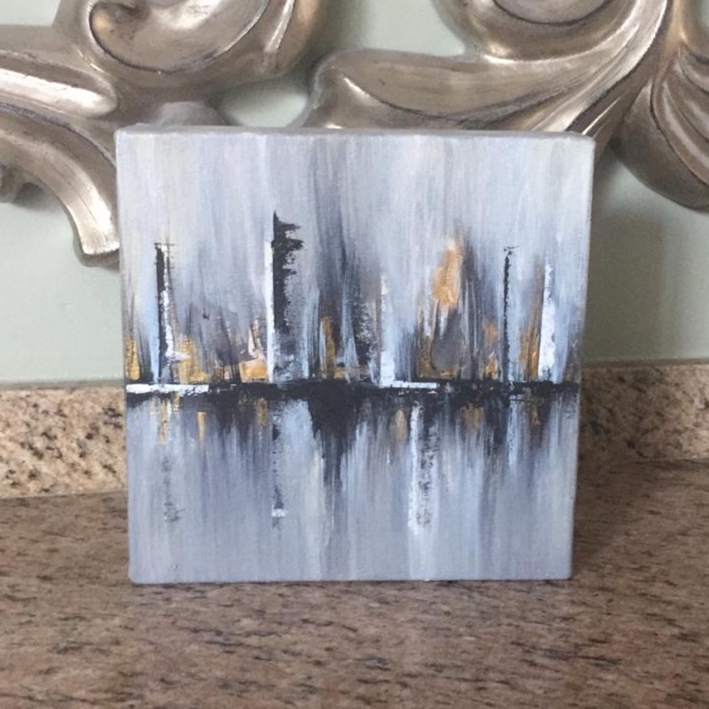 Abstract canvas Painting. Acrylic